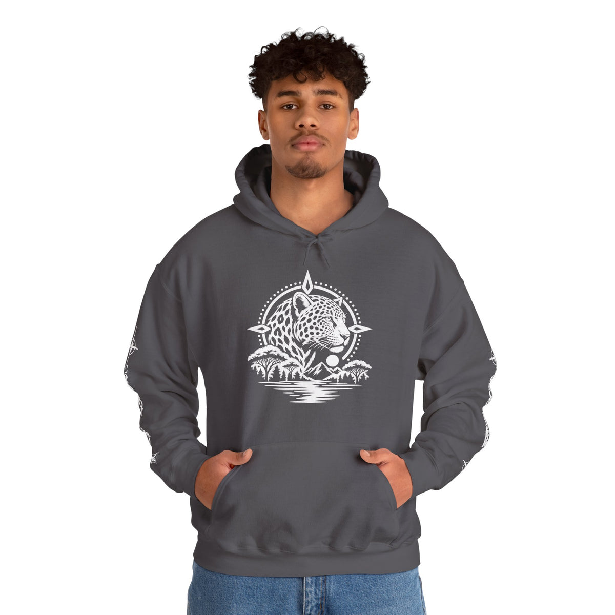 Jaguar Compass Hoodie – Cronotierra Adventure Graphic Sweatshirt