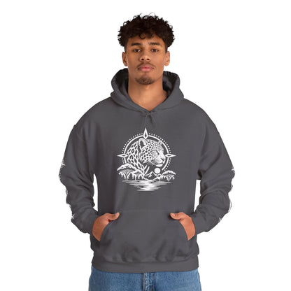 Jaguar Compass Hoodie – Cronotierra Adventure Graphic Sweatshirt