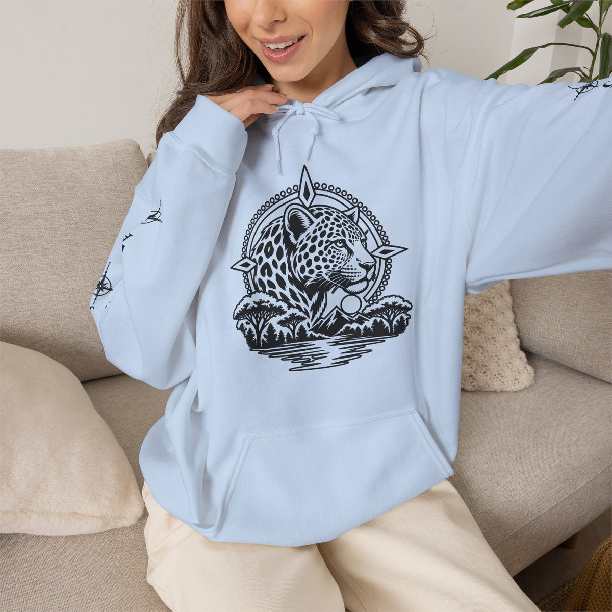 Jaguar Compass Hoodie – Cronotierra Adventure Graphic Sweatshirt