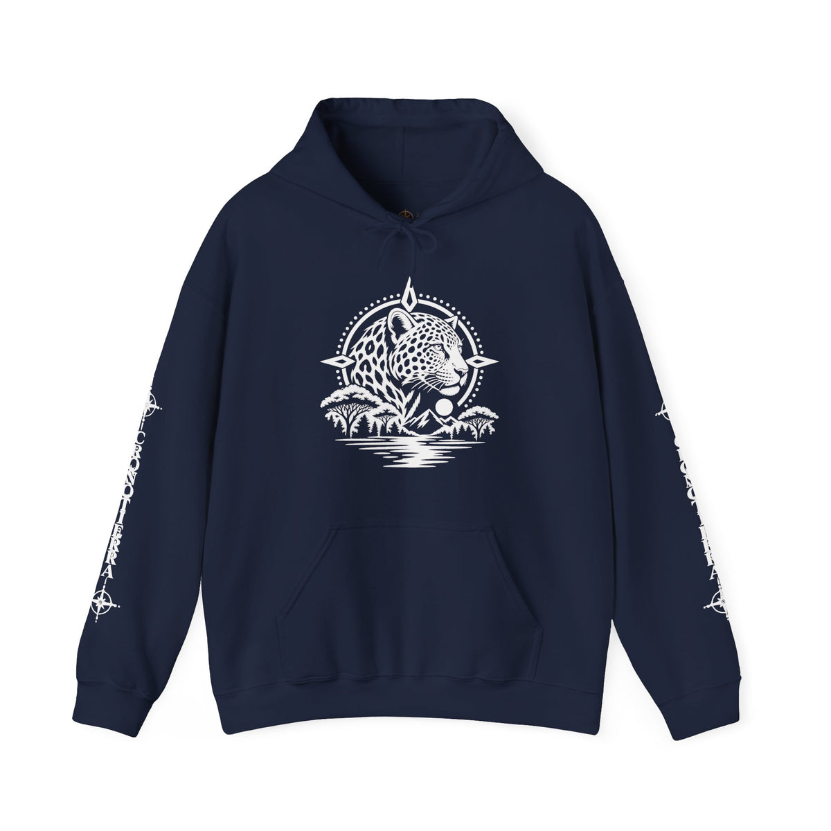 Jaguar Compass Hoodie – Cronotierra Adventure Graphic Sweatshirt