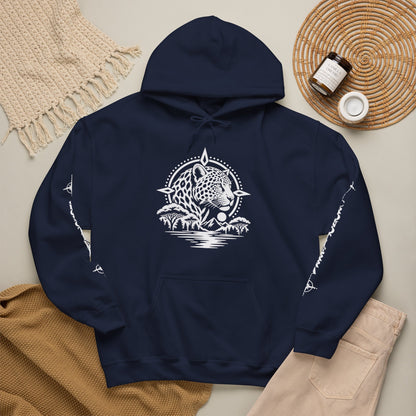 Jaguar Compass Hoodie – Cronotierra Adventure Graphic Sweatshirt