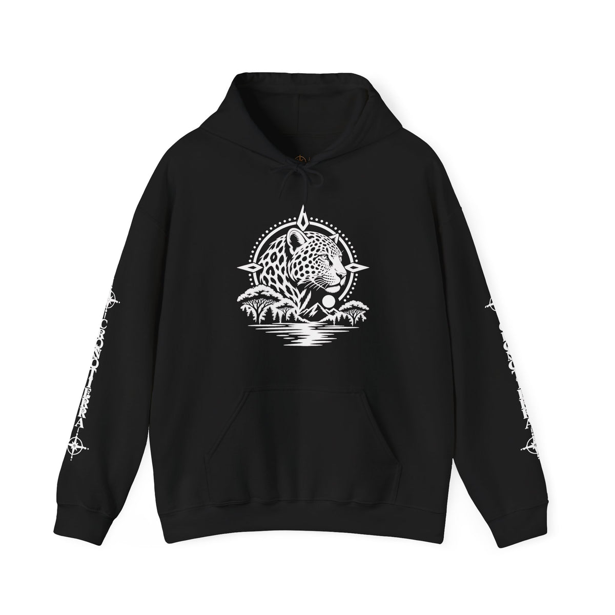 Jaguar Compass Hoodie – Cronotierra Adventure Graphic Sweatshirt