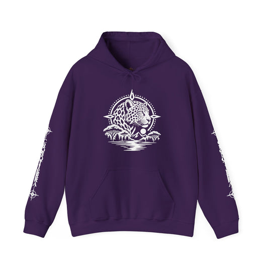 Jaguar Compass Hoodie – Cronotierra Adventure Graphic Sweatshirt