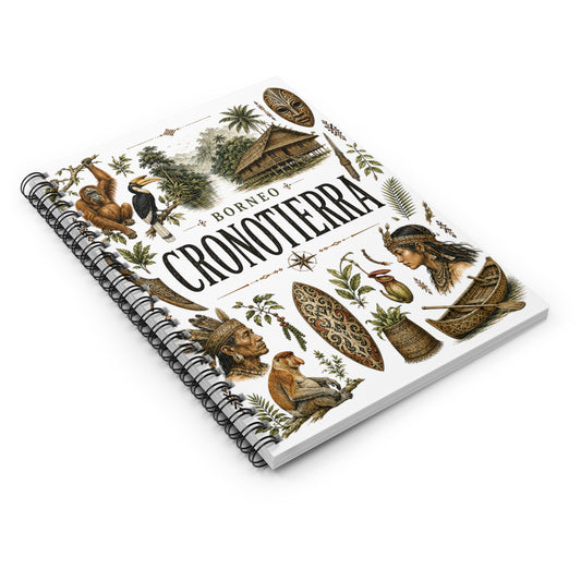 Cronotierra Borneo Expedition Spiral Notebook — Vintage Tropical Travel Journal
