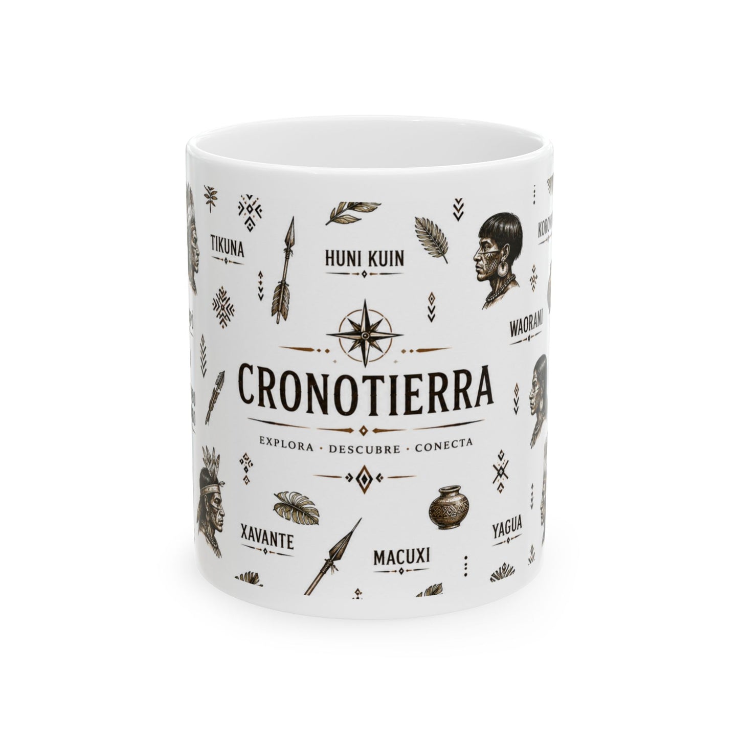 Cronotierra Tribal Icons Mug | Heritage, Culture & Exploration (11oz/15oz)
