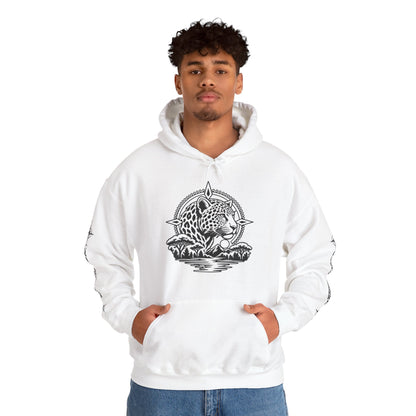 Jaguar Compass Hoodie – Cronotierra Adventure Graphic Sweatshirt