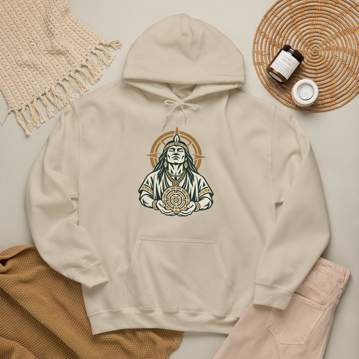 Sudadera con capucha gráfica Cronotierra Origin — Diseño inspirado en el legado