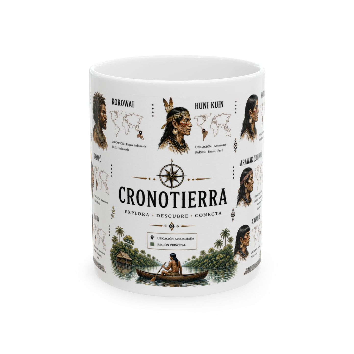 Cronotierra Indigenous Heritage Mug | Culture, History & Exploration (11oz/15oz)