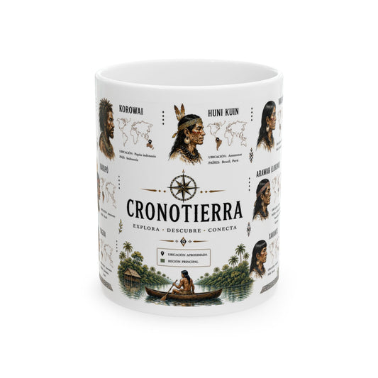 Cronotierra Indigenous Heritage Mug | Culture, History & Exploration (11oz/15oz)