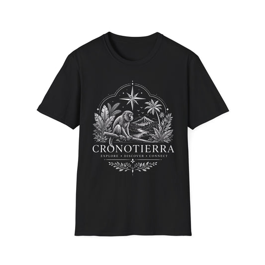Adventure Monkey T-Shirt — 'Cronotierra' Vintage Jungle Compass Tee