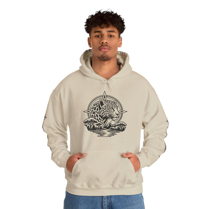 Jaguar Compass Hoodie – Cronotierra Adventure Graphic Sweatshirt