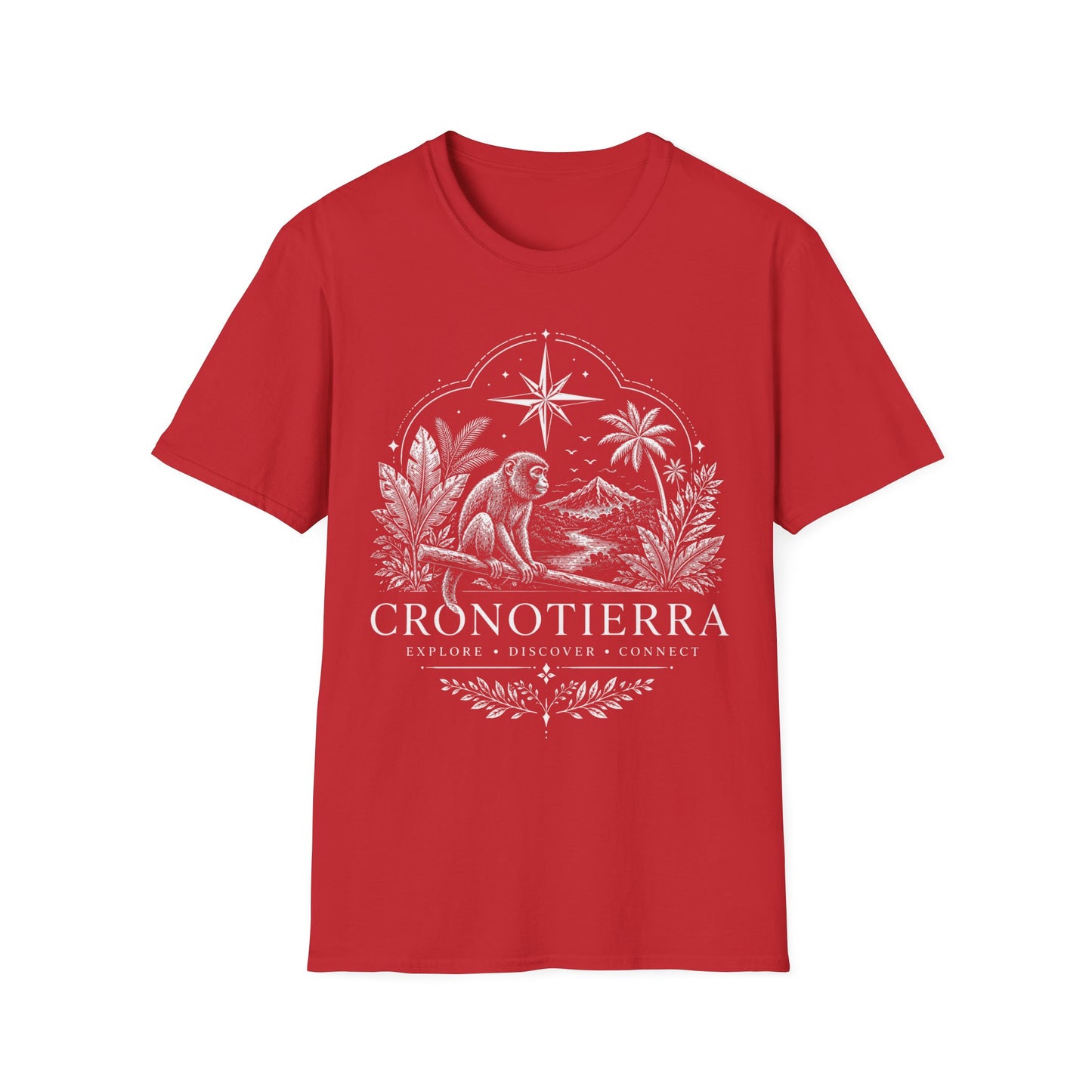 Adventure Monkey T-Shirt — 'Cronotierra' Vintage Jungle Compass Tee