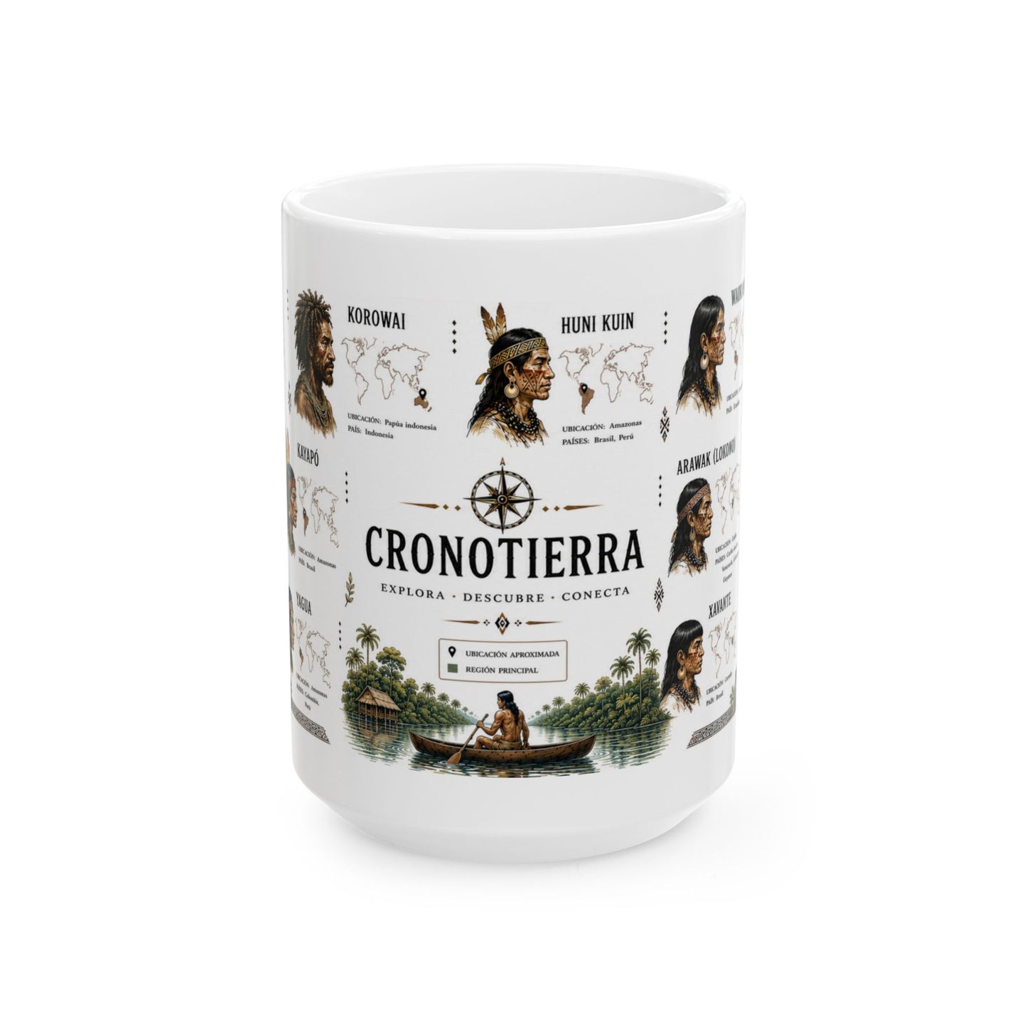 Cronotierra Indigenous Heritage Mug | Culture, History & Exploration (11oz/15oz)