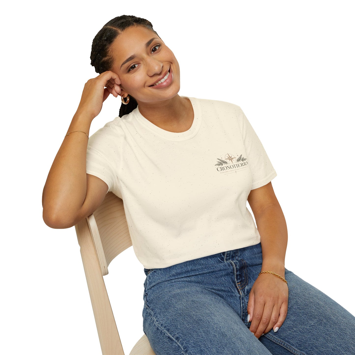 Cronotherapy Logo T‑Shirt — Minimal Sunrise Botanical Graphic Tee