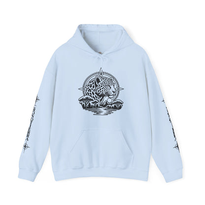 Jaguar Compass Hoodie – Cronotierra Adventure Graphic Sweatshirt