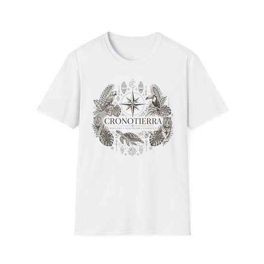Cronotierra Compass Tee — Explore, Discover & Connect Graphic T-Shirt