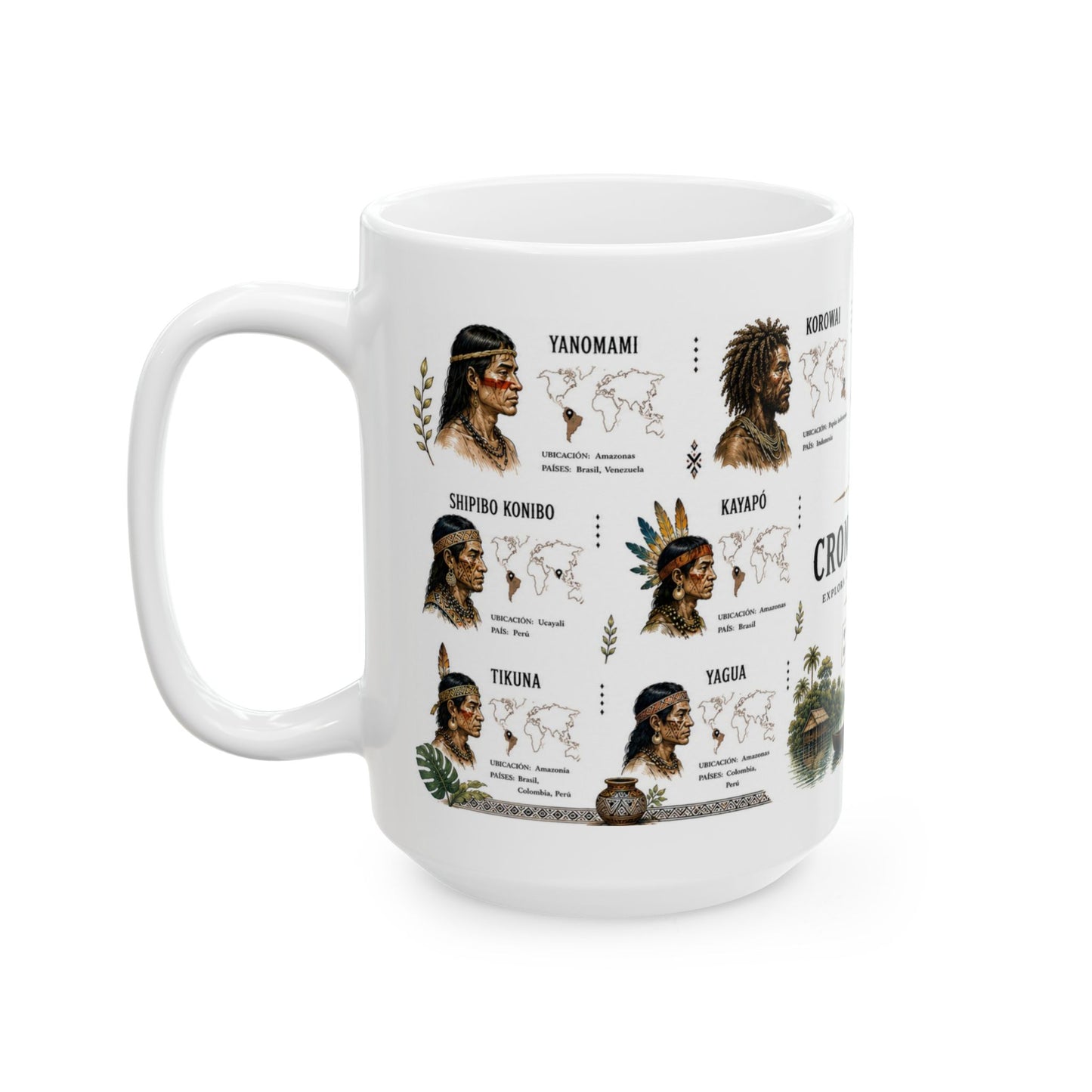 Cronotierra Indigenous Heritage Mug | Culture, History & Exploration (11oz/15oz)