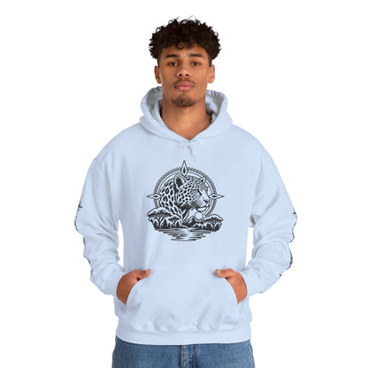 Jaguar Compass Hoodie – Cronotierra Adventure Graphic Sweatshirt