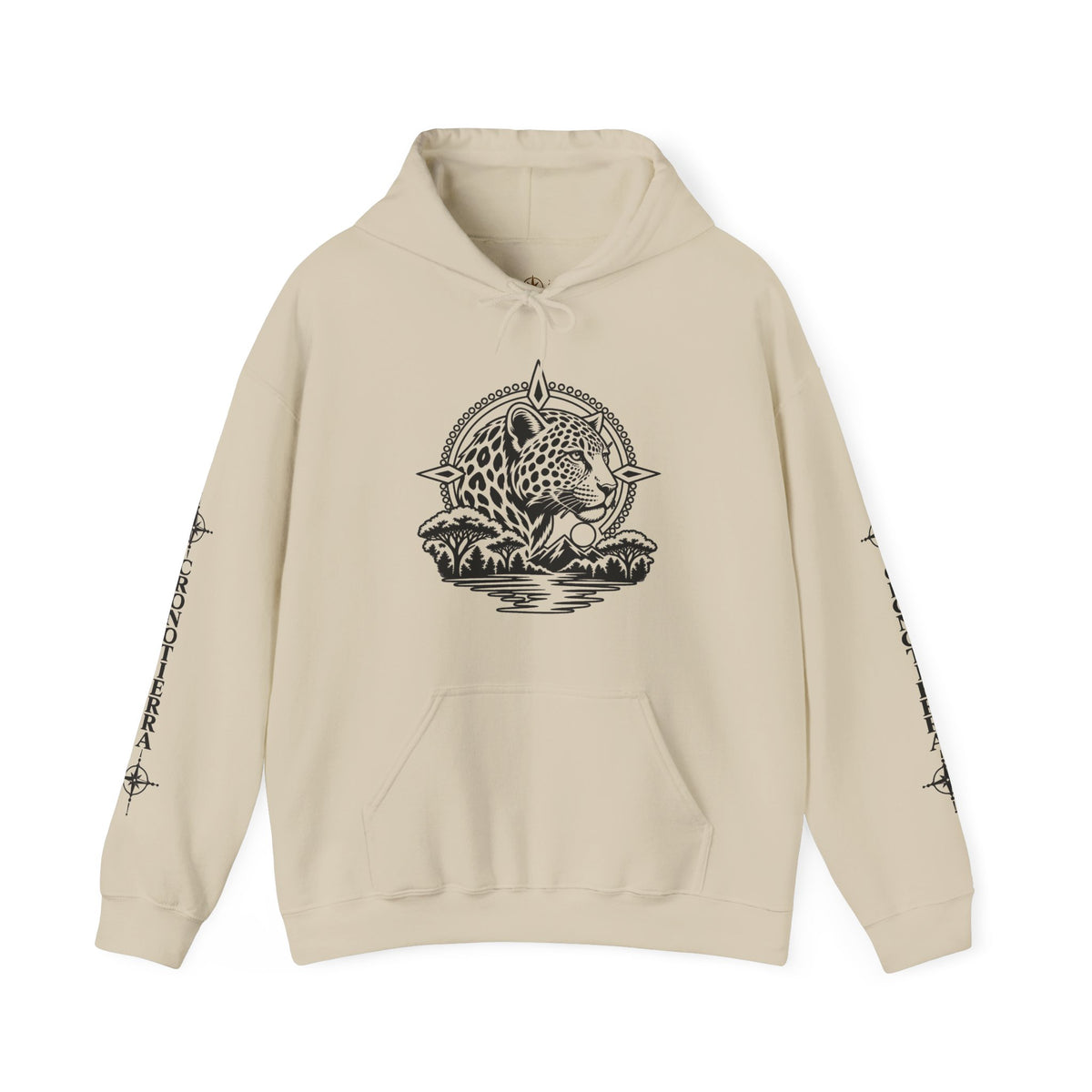 Jaguar Compass Hoodie – Cronotierra Adventure Graphic Sweatshirt