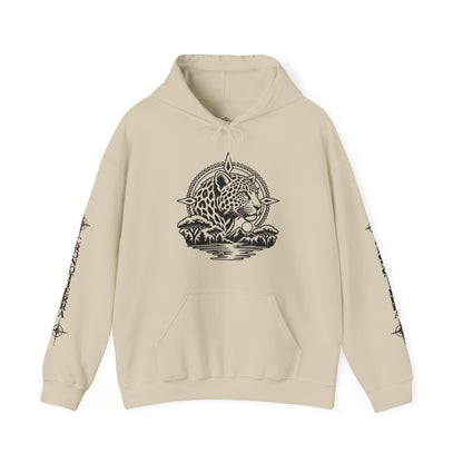 Jaguar Compass Hoodie – Cronotierra Adventure Graphic Sweatshirt
