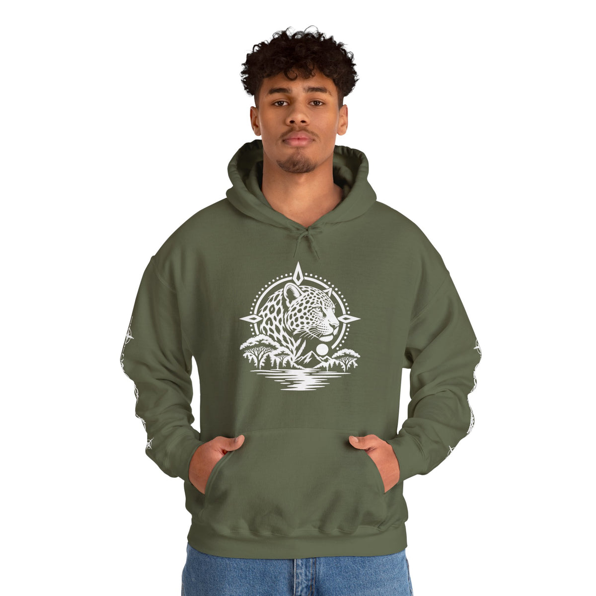Jaguar Compass Hoodie – Cronotierra Adventure Graphic Sweatshirt
