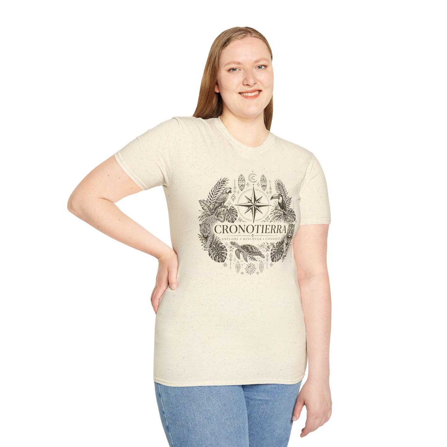 Cronotierra Compass Tee — Explore, Discover & Connect Graphic T-Shirt
