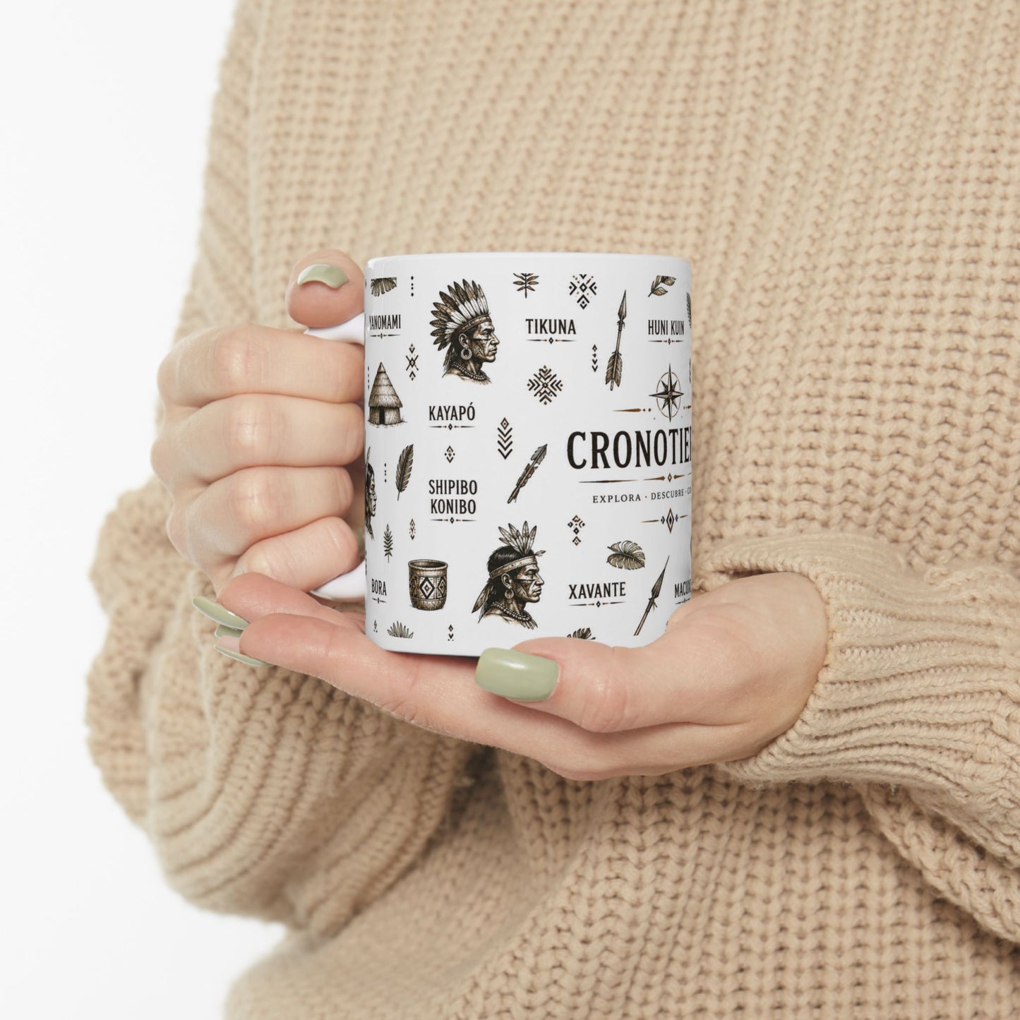 Cronotierra Tribal Icons Mug | Heritage, Culture & Exploration (11oz/15oz)