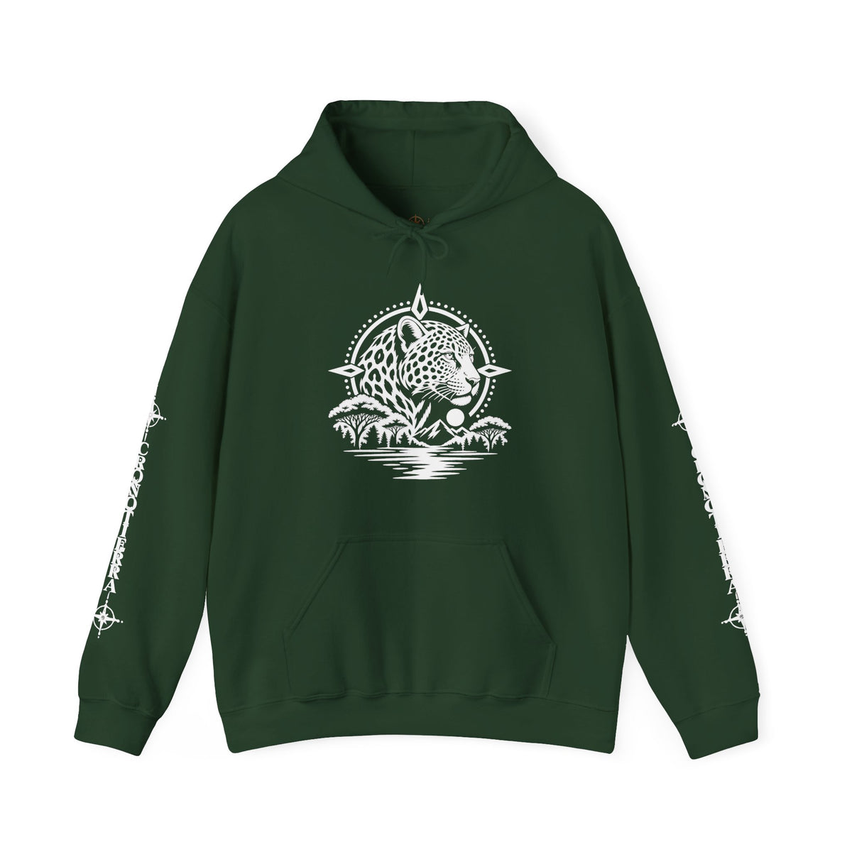 Jaguar Compass Hoodie – Cronotierra Adventure Graphic Sweatshirt