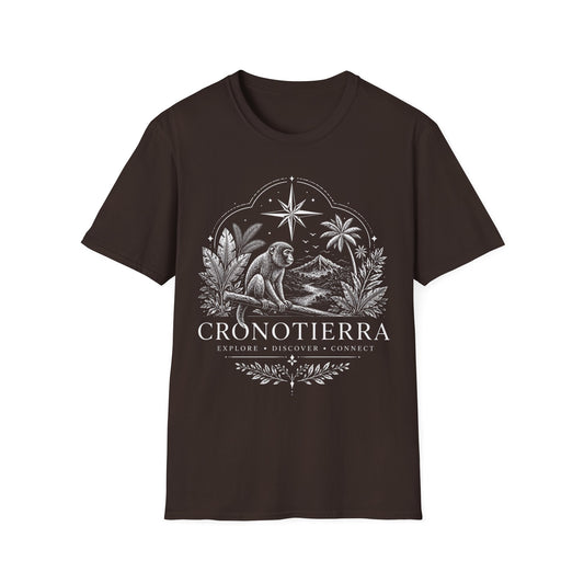 Adventure Monkey T-Shirt — 'Cronotierra' Vintage Jungle Compass Tee