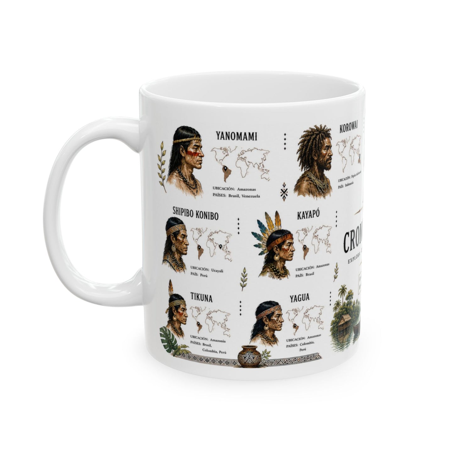 Cronotierra Indigenous Heritage Mug | Culture, History & Exploration (11oz/15oz)