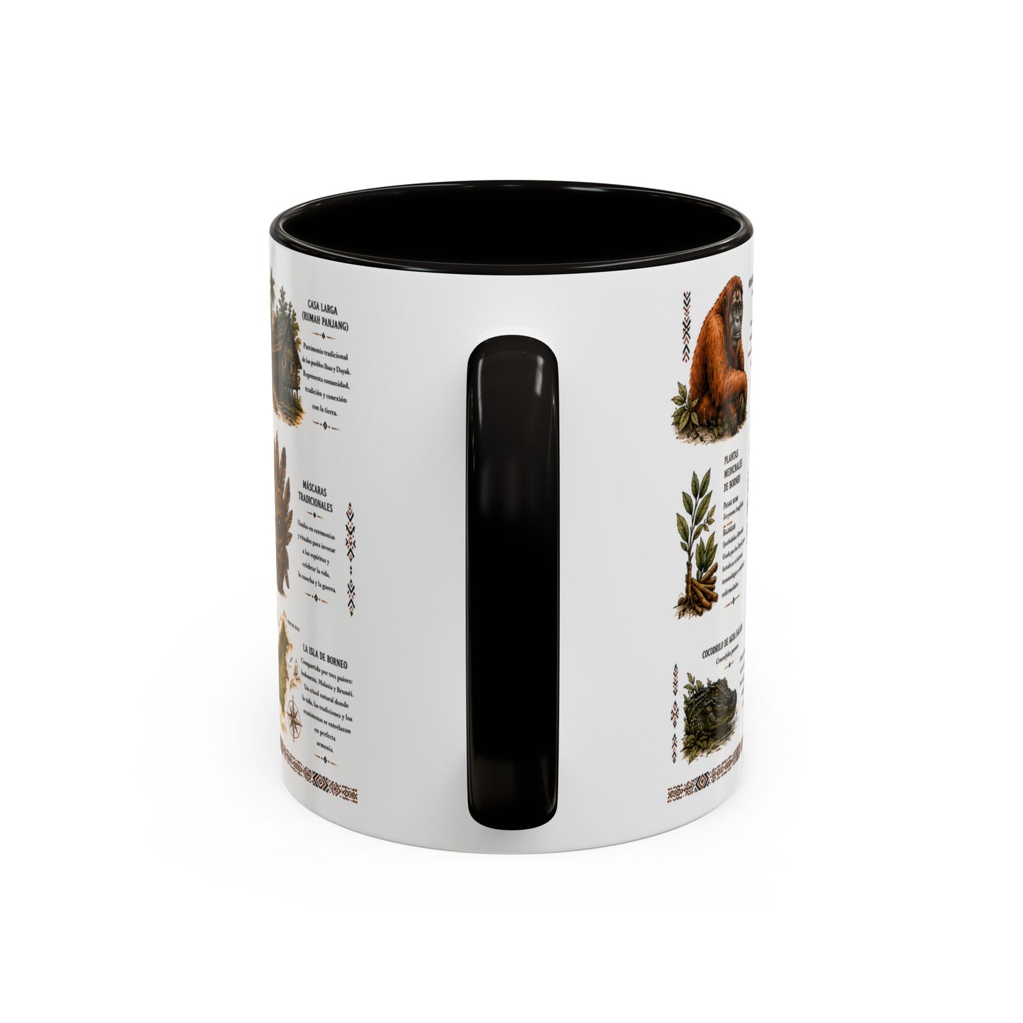 Cronotierra Borneo Ceramic Mug | Jungle Exploration & Tribal Spirit (11oz/15oz)