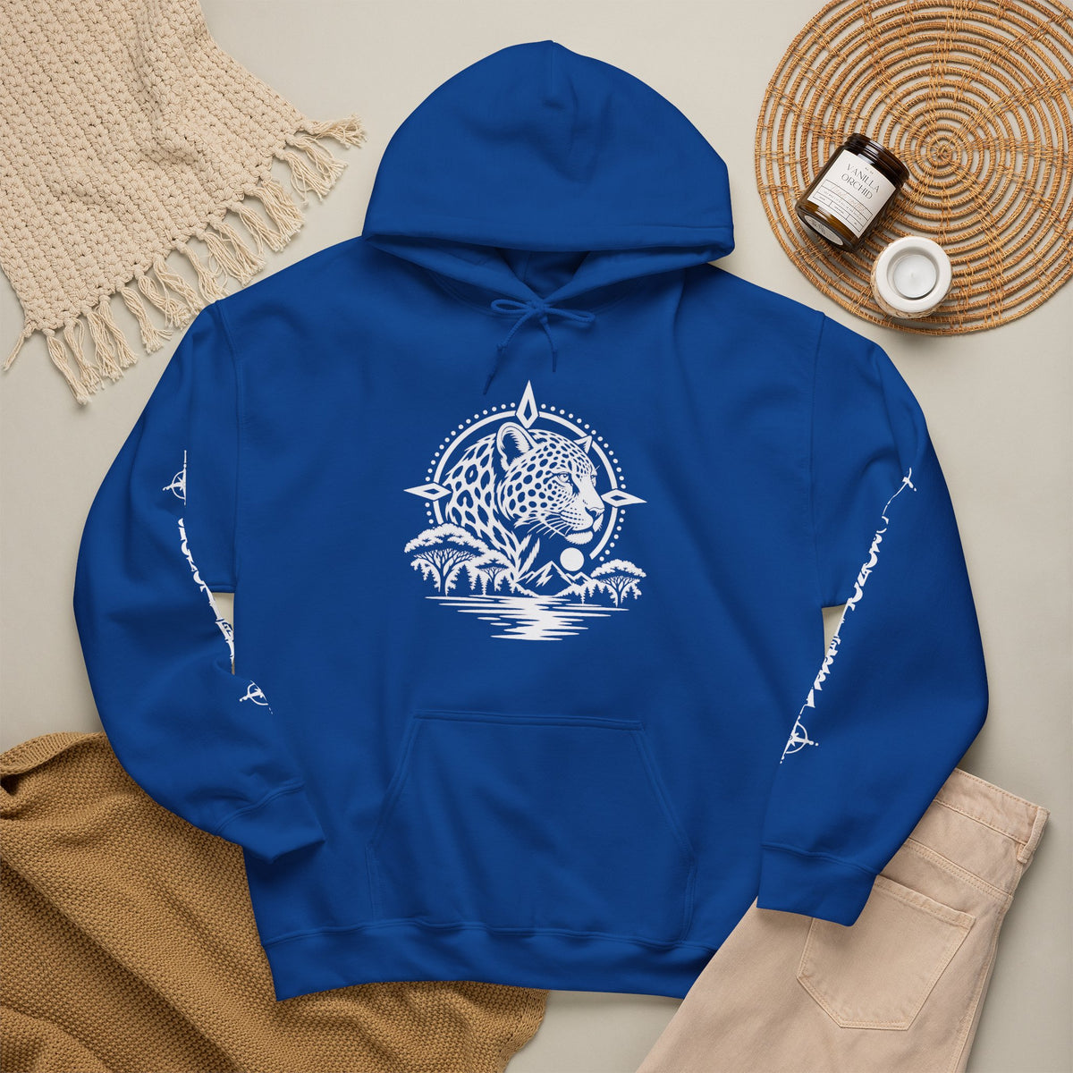 Jaguar Compass Hoodie – Cronotierra Adventure Graphic Sweatshirt