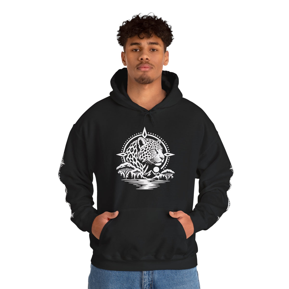 Jaguar Compass Hoodie – Cronotierra Adventure Graphic Sweatshirt