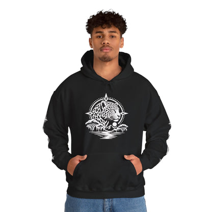 Jaguar Compass Hoodie – Cronotierra Adventure Graphic Sweatshirt