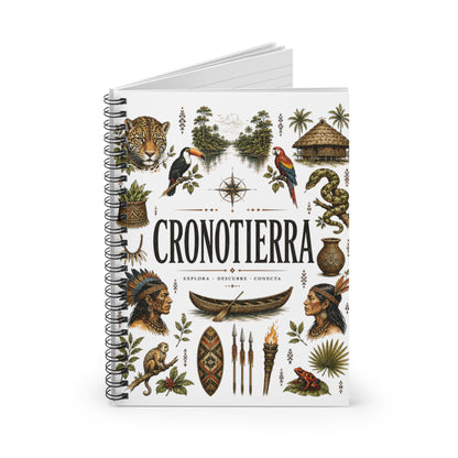 Cronotierra Jungle-Themed Spiral Notebook – Ruled Travel Journal