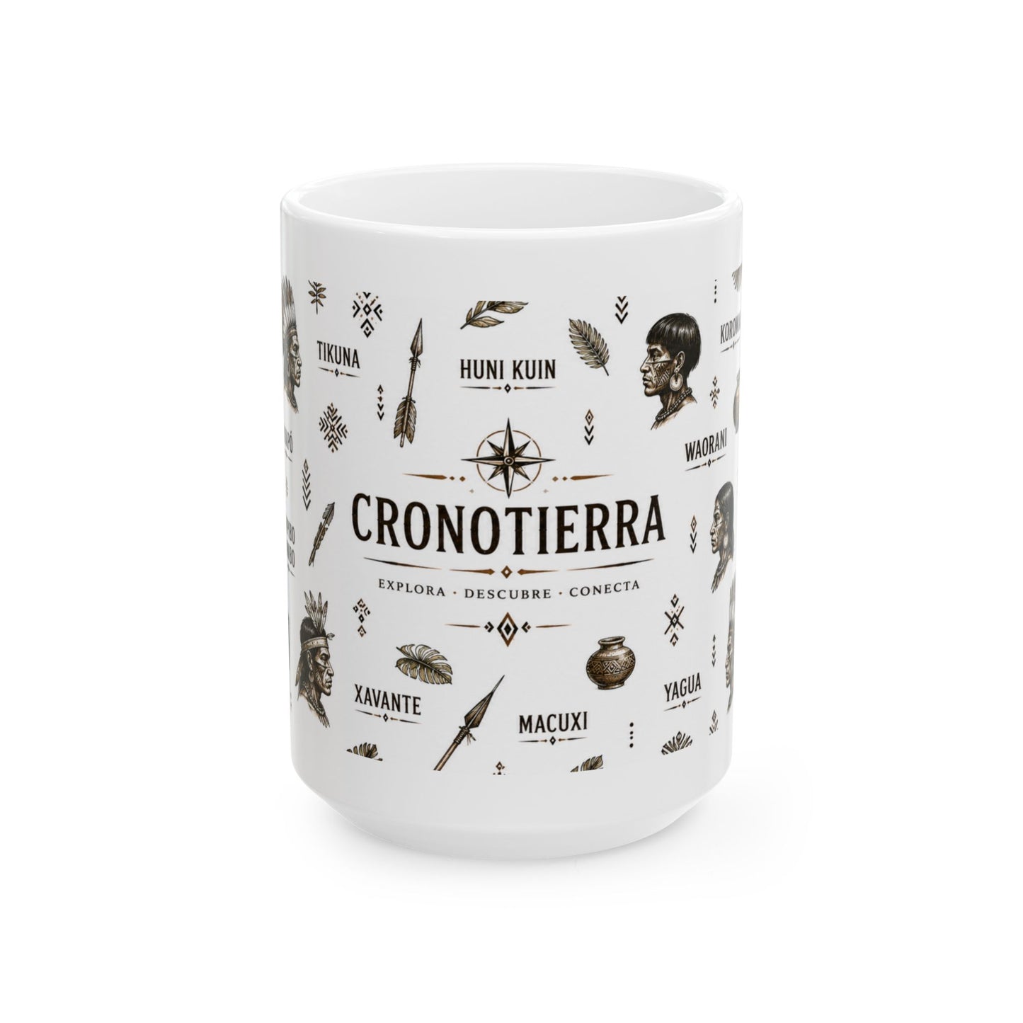 Cronotierra Tribal Icons Mug | Heritage, Culture & Exploration (11oz/15oz)