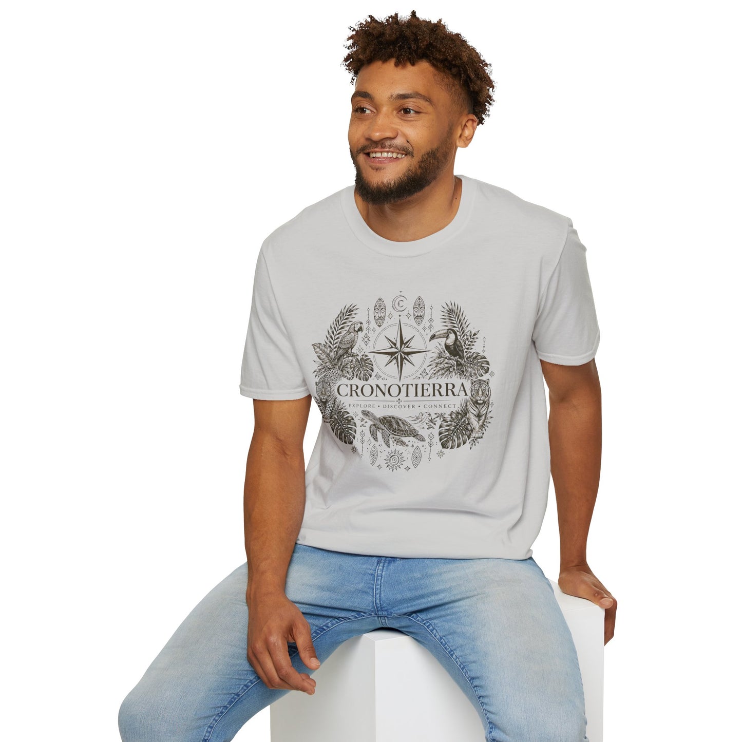 Cronotierra Compass Tee — Explore, Discover & Connect Graphic T-Shirt