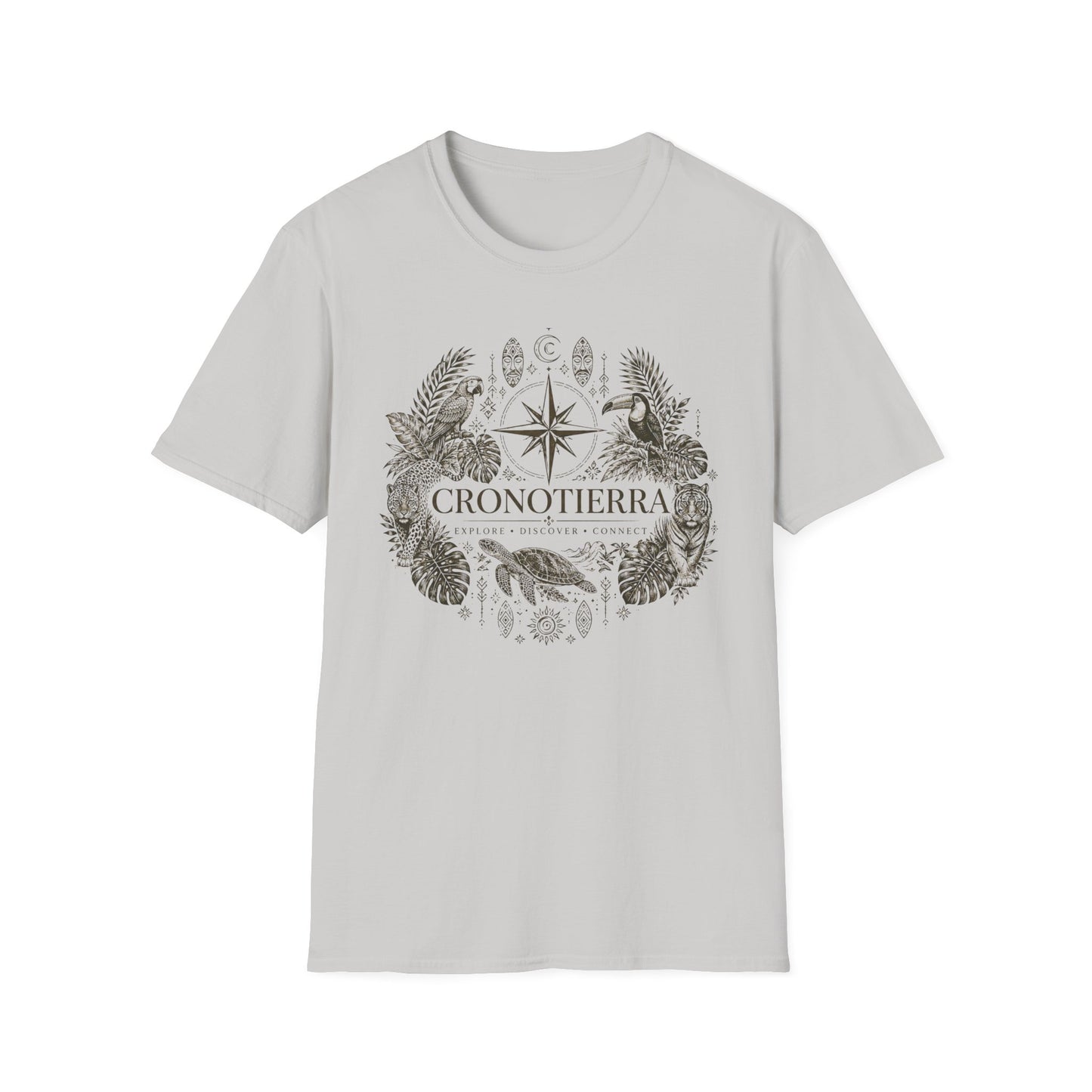 Cronotierra Compass Tee — Explore, Discover & Connect Graphic T-Shirt