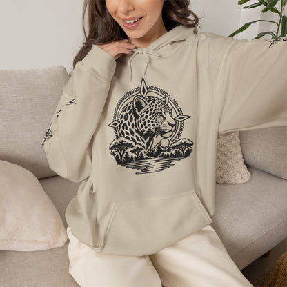 Jaguar Compass Hoodie – Cronotierra Adventure Graphic Sweatshirt