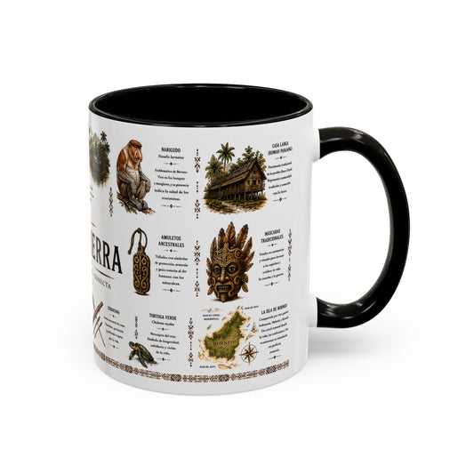 Cronotierra Borneo Ceramic Mug | Jungle Exploration & Tribal Spirit (11oz/15oz)