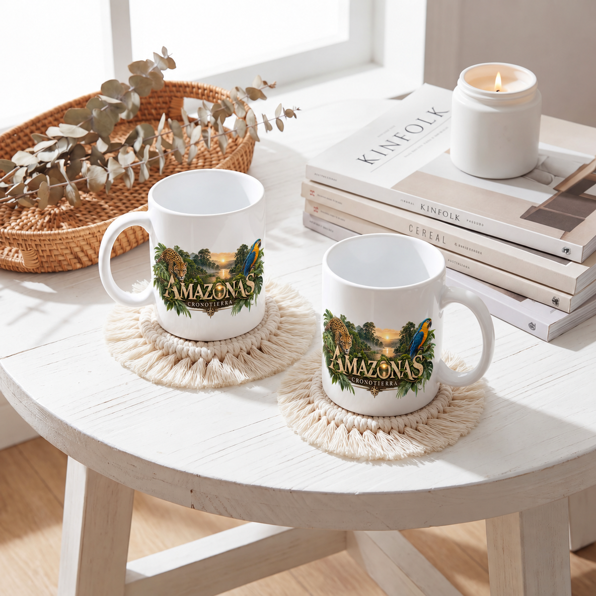Amazonas Ceramic Mug — Tropical Jungle Macaw Coffee Cup | Cronotierra 11oz