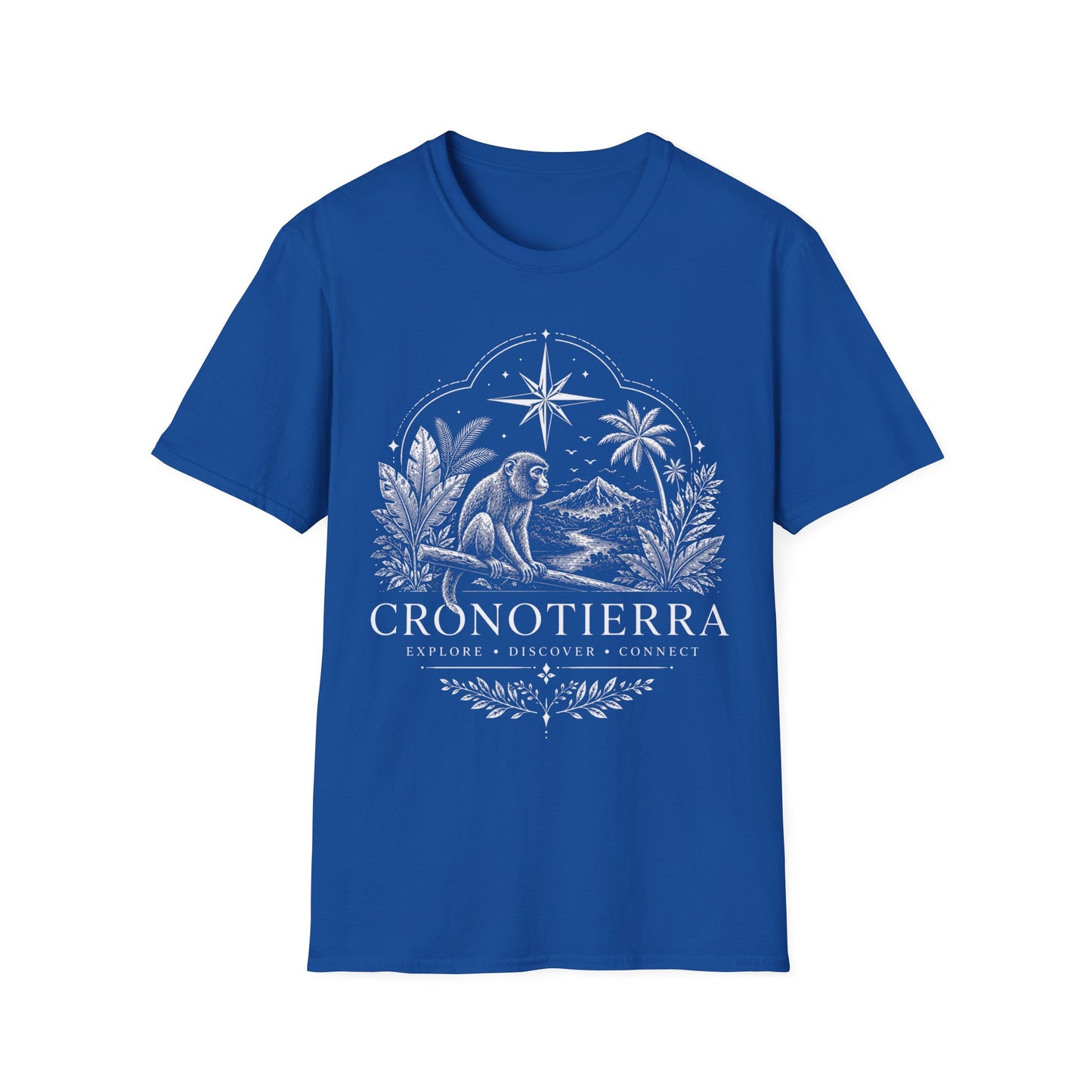 Adventure Monkey T-Shirt — 'Cronotierra' Vintage Jungle Compass Tee