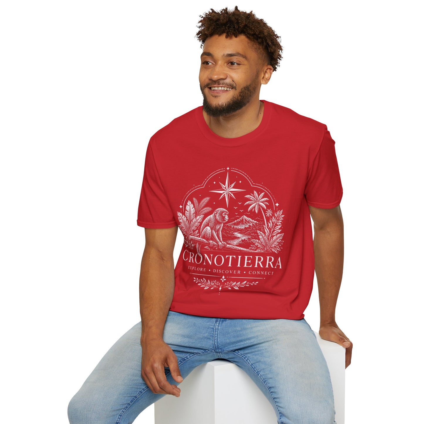 Adventure Monkey T-Shirt — 'Cronotierra' Vintage Jungle Compass Tee