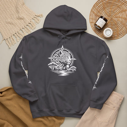 Jaguar Compass Hoodie – Cronotierra Adventure Graphic Sweatshirt