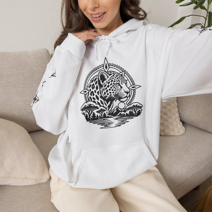 Jaguar Compass Hoodie – Cronotierra Adventure Graphic Sweatshirt