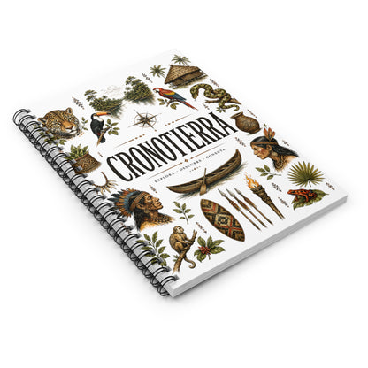 Cronotierra Jungle-Themed Spiral Notebook – Ruled Travel Journal