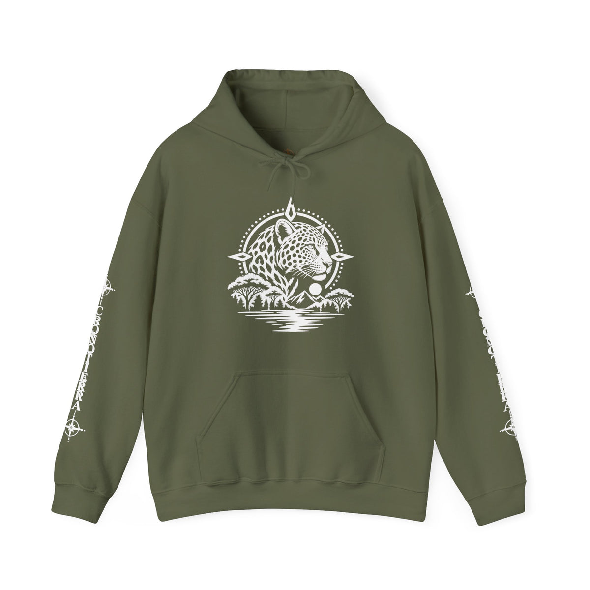 Jaguar Compass Hoodie – Cronotierra Adventure Graphic Sweatshirt