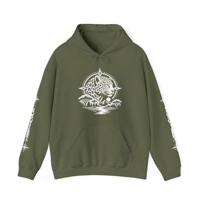 Jaguar Compass Hoodie – Cronotierra Adventure Graphic Sweatshirt