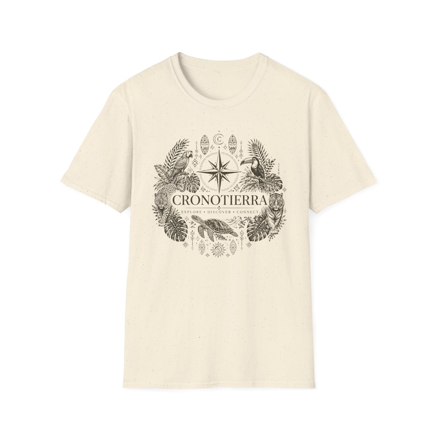 Cronotierra Compass Tee — Explore, Discover & Connect Graphic T-Shirt