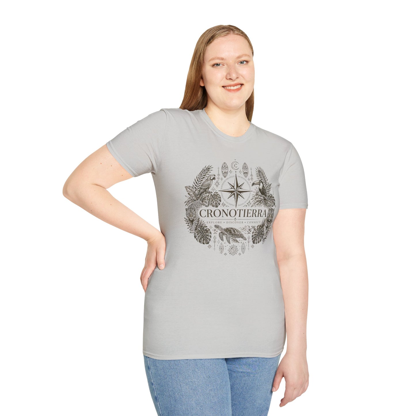 Cronotierra Compass Tee — Explore, Discover & Connect Graphic T-Shirt